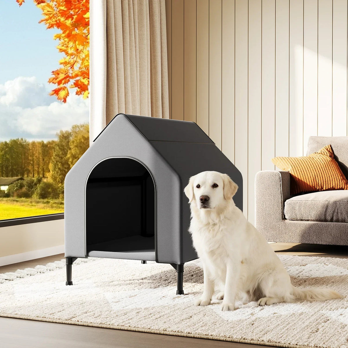 Elevated Dog House with Canopy — product view 5