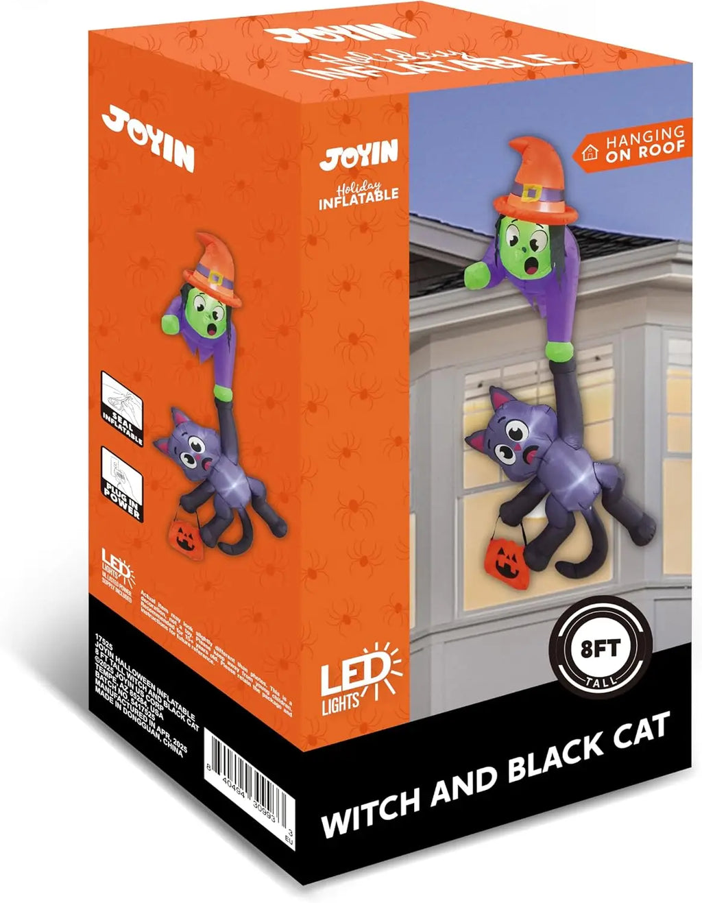 8 ft Witch & Cat Halloween Inflatable — product view 7