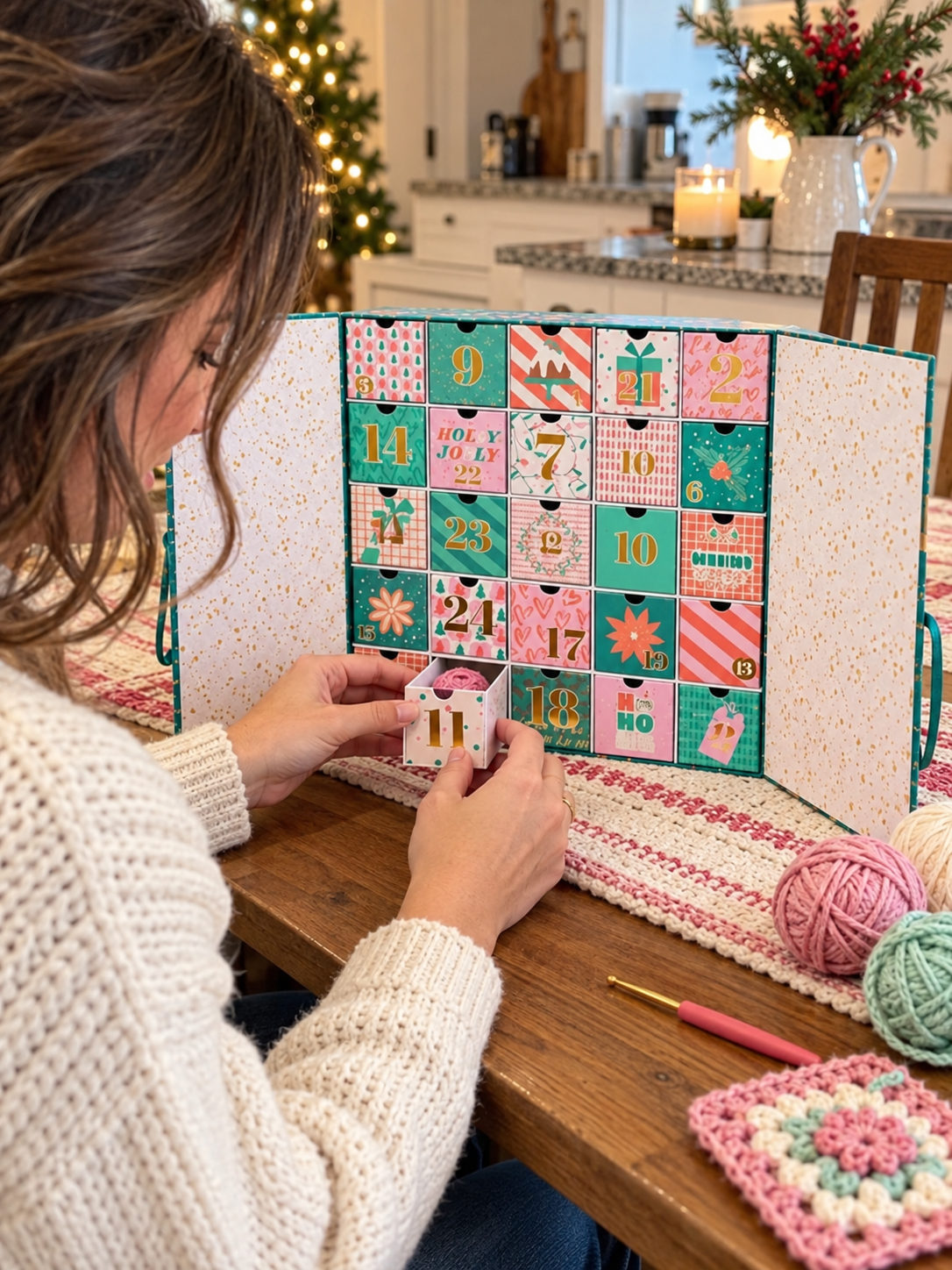 Lifestyle illustration: CozyStitch™ Crochet Advent Calendar